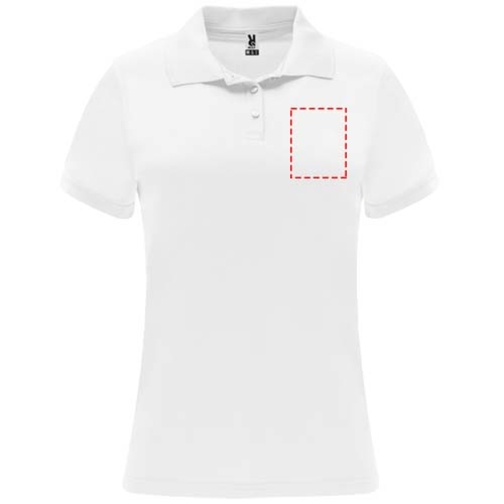 Monzha Sport Poloshirt Für Damen , weiß, Piqué Strick 100% Polyester, 150 g/m2, 2XL, , Bild 12