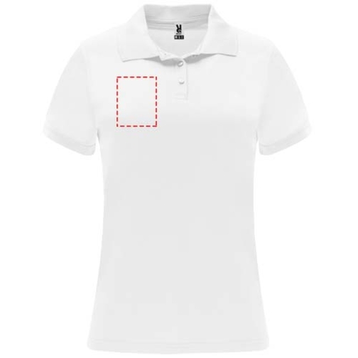 Monzha Sport Poloshirt Für Damen , weiß, Piqué Strick 100% Polyester, 150 g/m2, 2XL, , Bild 14