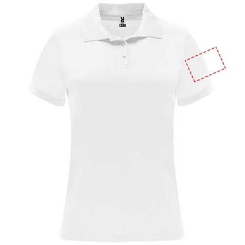 Monzha Sport Poloshirt Für Damen , weiss, Piqué Strick 100% Polyester, 150 g/m2, M, , Bild 6