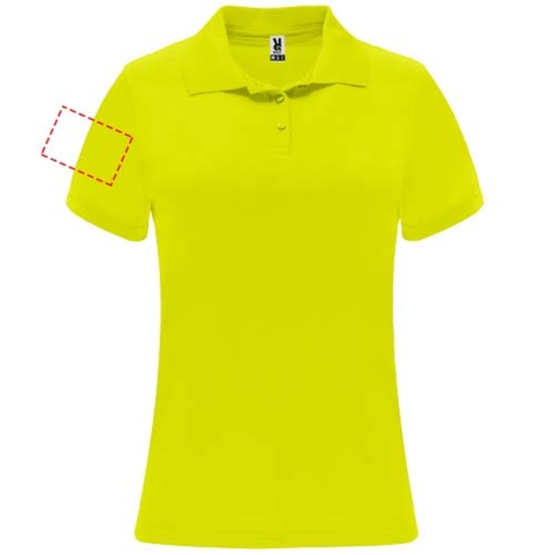 Monzha Sport Poloshirt Für Damen , fluor yellow, Piqué Strick 100% Polyester, 150 g/m2, 2XL, , Bild 7