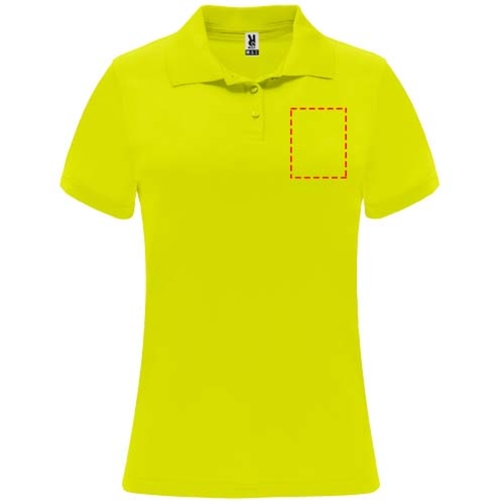 Monzha Sport Poloshirt Für Damen , fluor yellow, Piqué Strick 100% Polyester, 150 g/m2, 2XL, , Bild 21