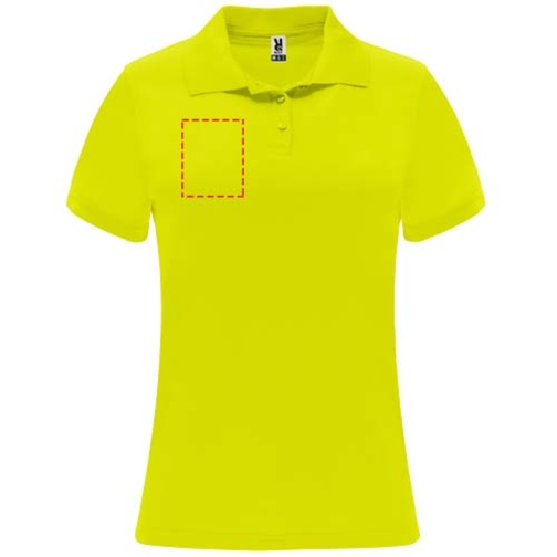 Monzha Sport Poloshirt Für Damen , fluor yellow, Piqué Strick 100% Polyester, 150 g/m2, 2XL, , Bild 23