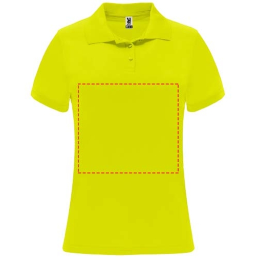 Monzha Sport Poloshirt Für Damen , fluor yellow, Piqué Strick 100% Polyester, 150 g/m2, 2XL, , Bild 25
