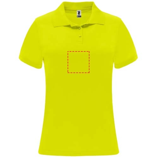 Monzha Sport Poloshirt Für Damen , fluor yellow, Piqué Strick 100% Polyester, 150 g/m2, 2XL, , Bild 12
