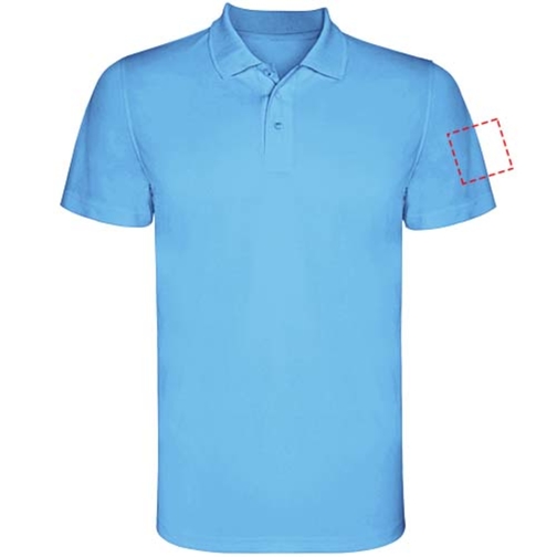 Monzha Sport Poloshirt Für Herren , türkis, Piqué Strick 100% Polyester, 150 g/m2, 3XL, , Bild 12