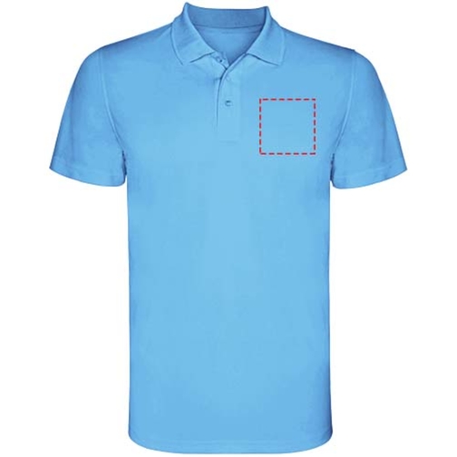 Monzha Sport Poloshirt Für Herren , türkis, Piqué Strick 100% Polyester, 150 g/m2, 3XL, , Bild 10