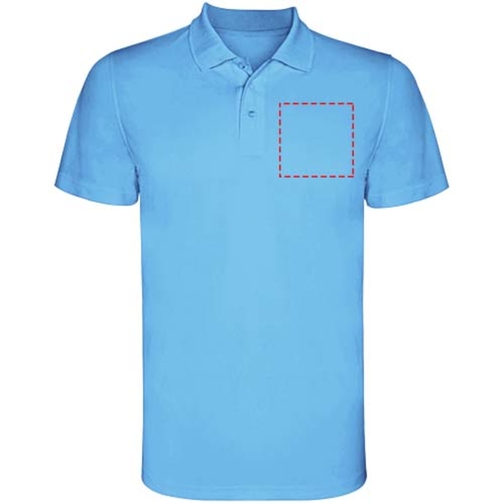 Monzha Sport Poloshirt Für Herren , türkis, Piqué Strick 100% Polyester, 150 g/m2, L, , Bild 7