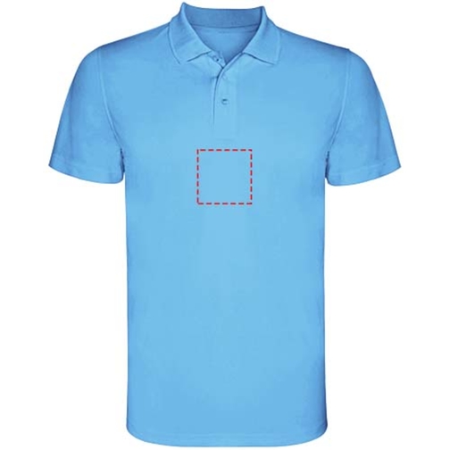 Monzha Sport Poloshirt Für Herren , türkis, Piqué Strick 100% Polyester, 150 g/m2, M, , Bild 8