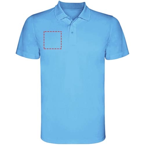 Monzha Sport Poloshirt Für Herren , türkis, Piqué Strick 100% Polyester, 150 g/m2, S, , Bild 9