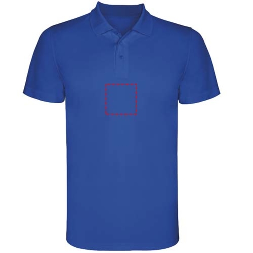 Monzha Sport Poloshirt Für Herren , royal, Piqué Strick 100% Polyester, 150 g/m2, S, , Bild 7