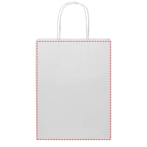 Sac en papier Kraft 120 g/m2 avec poignées torsadées, taille moyenne, Image 9