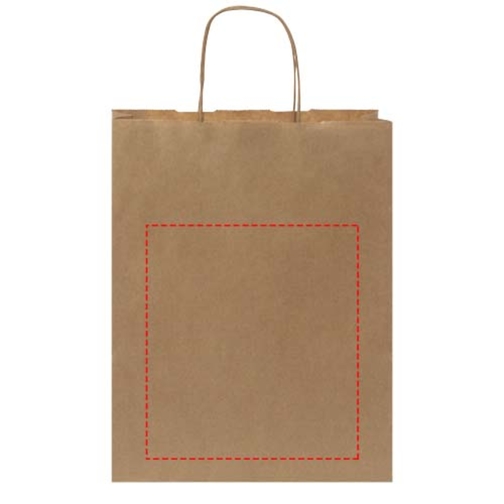 Sac en papier Kraft 80 g/m² avec poignées torsadées, taille moyenne, Image 7