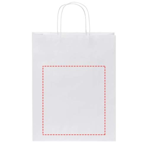 Sac en papier Kraft 80 g/m² avec poignées torsadées, taille moyenne, Image 10