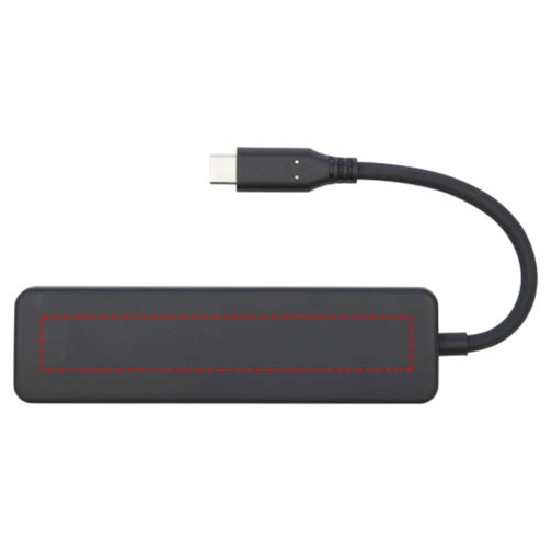 Loop Multimedia-Adapter Aus Recyceltem RCS Kunststoff USB 2.0-3.0 Mit HDMI-Anschluss , schwarz, Recycelter ABS Kunststoff, 9,00cm x 1,30cm x 3,00cm (Länge x Höhe x Breite), Bild 8