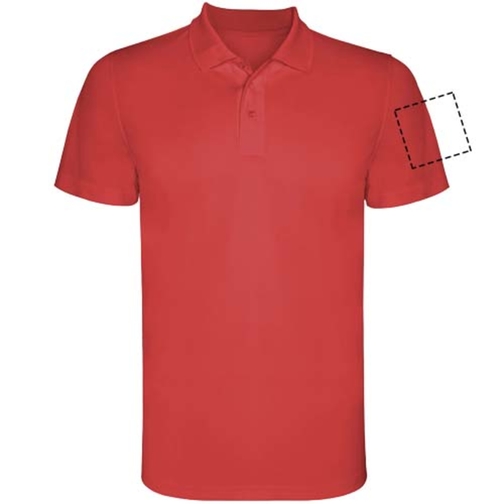 Monzha Sport Poloshirt Für Herren , rot, Piqué Strick 100% Polyester, 150 g/m2, 2XL, , Bild 7