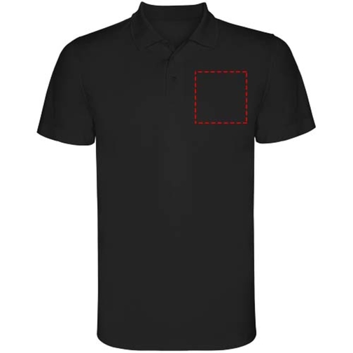 Monzha Sport Poloshirt Für Herren , schwarz, Piqué Strick 100% Polyester, 150 g/m2, 3XL, , Bild 11