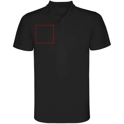 Monzha Sport Poloshirt Für Herren , schwarz, Piqué Strick 100% Polyester, 150 g/m2, 3XL, , Bild 15