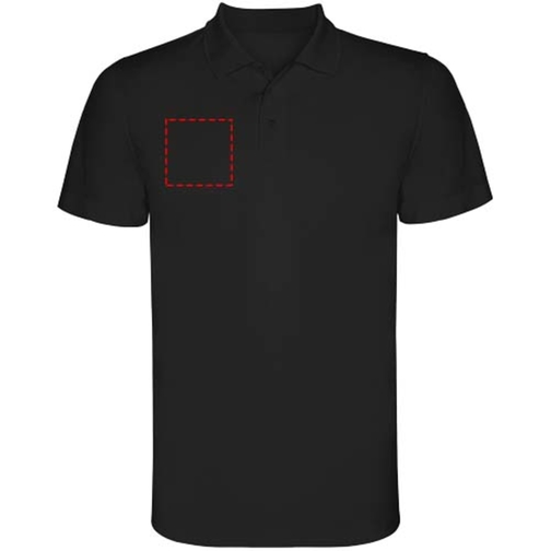 Monzha Sport Poloshirt Für Herren , schwarz, Piqué Strick 100% Polyester, 150 g/m2, 3XL, , Bild 7