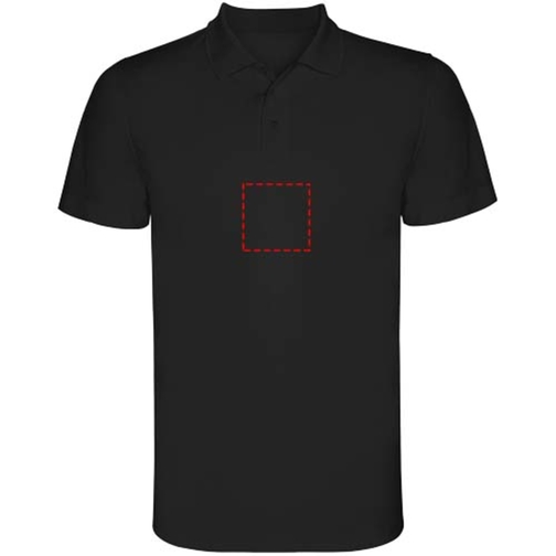 Monzha Sport Poloshirt Für Herren , schwarz, Piqué Strick 100% Polyester, 150 g/m2, 2XL, , Bild 14