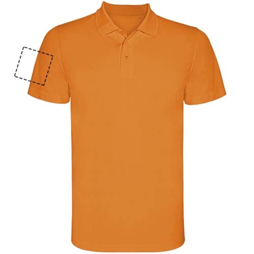 Monzha Sport Poloshirt Für Herren , fluor orange, Piqué Strick 100% Polyester, 150 g/m2, 3XL, , Bild 14