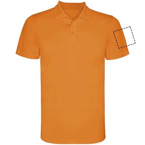 Monzha Sport Poloshirt Für Herren , fluor orange, Piqué Strick 100% Polyester, 150 g/m2, 3XL, , Bild 15