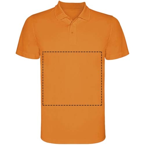 Monzha Sport Poloshirt Für Herren , fluor orange, Piqué Strick 100% Polyester, 150 g/m2, 3XL, , Bild 8