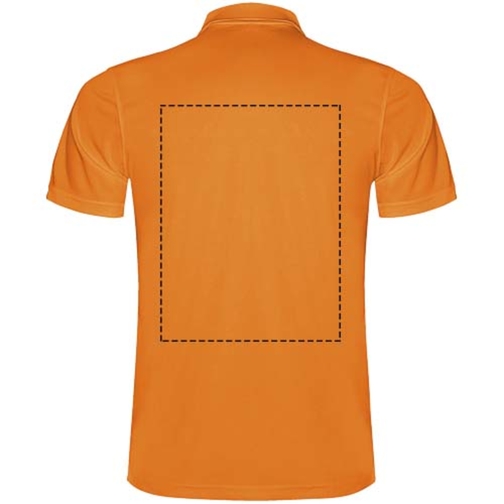 Monzha Sport Poloshirt Für Herren , fluor orange, Piqué Strick 100% Polyester, 150 g/m2, 3XL, , Bild 10