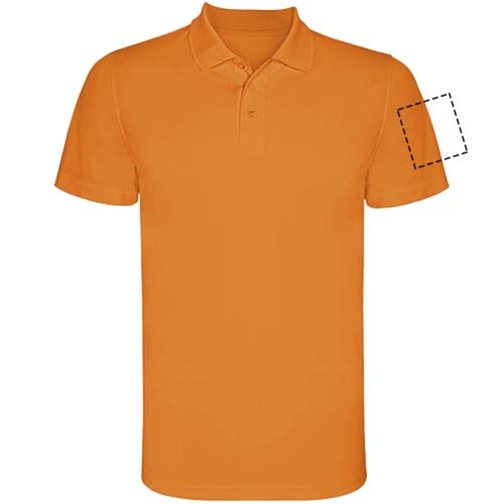 Monzha Sport Poloshirt Für Herren , fluor orange, Piqué Strick 100% Polyester, 150 g/m2, 3XL, , Bild 26