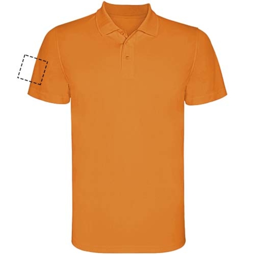 Monzha Sport Poloshirt Für Herren , fluor orange, Piqué Strick 100% Polyester, 150 g/m2, 3XL, , Bild 23