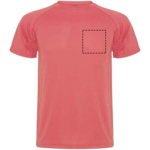 Montecarlo Sport T-Shirt Für Herren , fluor coral, Piqué Strick 100% Polyester, 150 g/m2, 2XL, , Bild 22