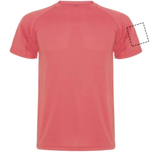 Montecarlo Sport T-Shirt Für Herren , fluor coral, Piqué Strick 100% Polyester, 150 g/m2, 2XL, , Bild 16