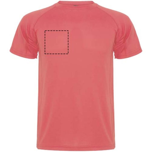Montecarlo Sport T-Shirt Für Herren , fluor coral, Piqué Strick 100% Polyester, 150 g/m2, 2XL, , Bild 13