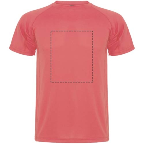 Montecarlo Sport T-Shirt Für Herren , fluor coral, Piqué Strick 100% Polyester, 150 g/m2, 2XL, , Bild 14
