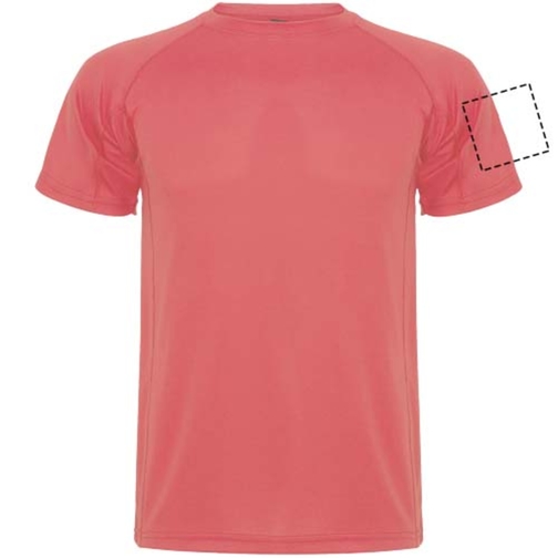Montecarlo Sport T-Shirt Für Herren , fluor coral, Piqué Strick 100% Polyester, 150 g/m2, 2XL, , Bild 9