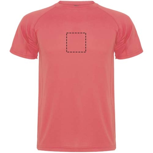 Montecarlo Sport T-Shirt Für Herren , fluor coral, Piqué Strick 100% Polyester, 150 g/m2, 2XL, , Bild 7