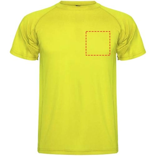 Montecarlo Sport T-Shirt Für Herren , fluor yellow, Piqué Strick 100% Polyester, 150 g/m2, 3XL, , Bild 16