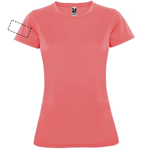 Montecarlo Sport T-Shirt Für Damen , fluor coral, Piqué Strick 100% Polyester, 150 g/m2, XL, , Bild 9