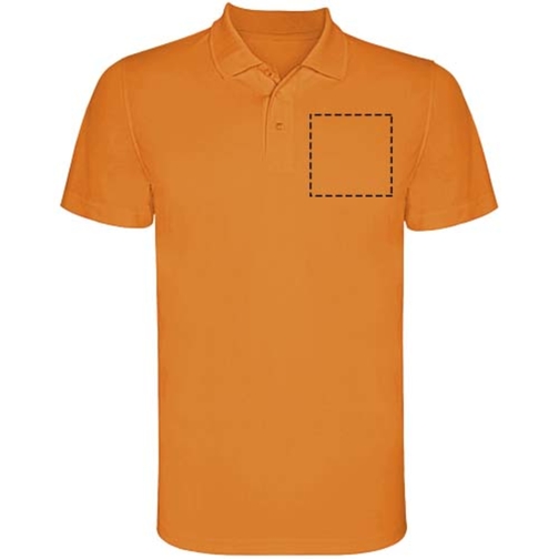 Monzha Sport Poloshirt Für Herren , fluor orange, Piqué Strick 100% Polyester, 150 g/m2, L, , Bild 7