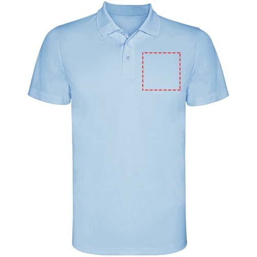 Monzha Sport Poloshirt Für Herren , himmelblau, Piqué Strick 100% Polyester, 150 g/m2, 3XL, , Bild 8