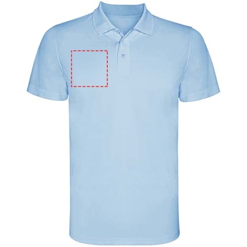 Monzha Sport Poloshirt Für Herren , himmelblau, Piqué Strick 100% Polyester, 150 g/m2, 3XL, , Bild 10