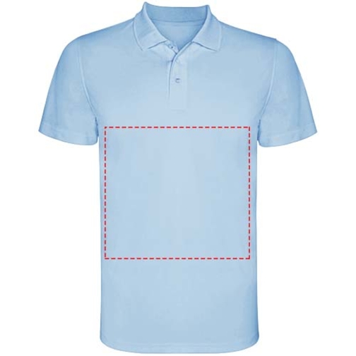 Monzha Sport Poloshirt Für Herren , himmelblau, Piqué Strick 100% Polyester, 150 g/m2, 3XL, , Bild 12
