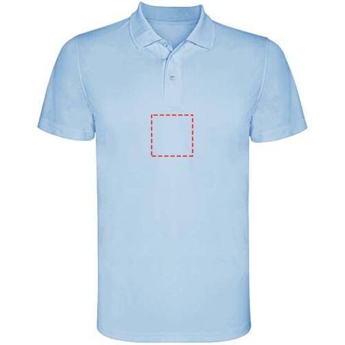 Monzha Sport Poloshirt Für Herren , himmelblau, Piqué Strick 100% Polyester, 150 g/m2, 2XL, , Bild 12