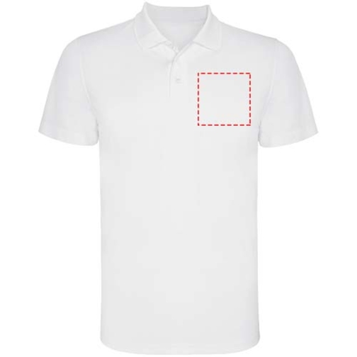 Monzha Sport Poloshirt Für Herren , weiß, Piqué Strick 100% Polyester, 150 g/m2, 3XL, , Bild 7