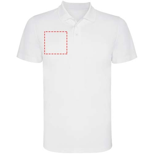 Monzha Sport Poloshirt Für Herren , weiss, Piqué Strick 100% Polyester, 150 g/m2, 3XL, , Bild 9