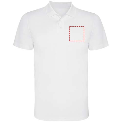 Monzha Sport Poloshirt Für Herren , weiss, Piqué Strick 100% Polyester, 150 g/m2, 3XL, , Bild 23