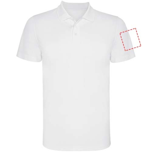 Monzha Sport Poloshirt Für Herren , weiss, Piqué Strick 100% Polyester, 150 g/m2, 3XL, , Bild 16