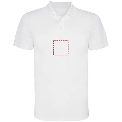 Monzha Sport Poloshirt Für Herren , weiss, Piqué Strick 100% Polyester, 150 g/m2, XL, , Bild 11