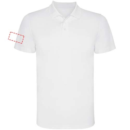 Monzha Sport Poloshirt Für Herren , weiß, Piqué Strick 100% Polyester, 150 g/m2, S, , Bild 7