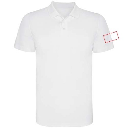 Monzha Sport Poloshirt Für Herren , weiß, Piqué Strick 100% Polyester, 150 g/m2, S, , Bild 12