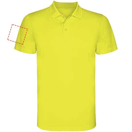 Monzha Sport Poloshirt Für Herren , fluor yellow, Piqué Strick 100% Polyester, 150 g/m2, 3XL, , Bild 15